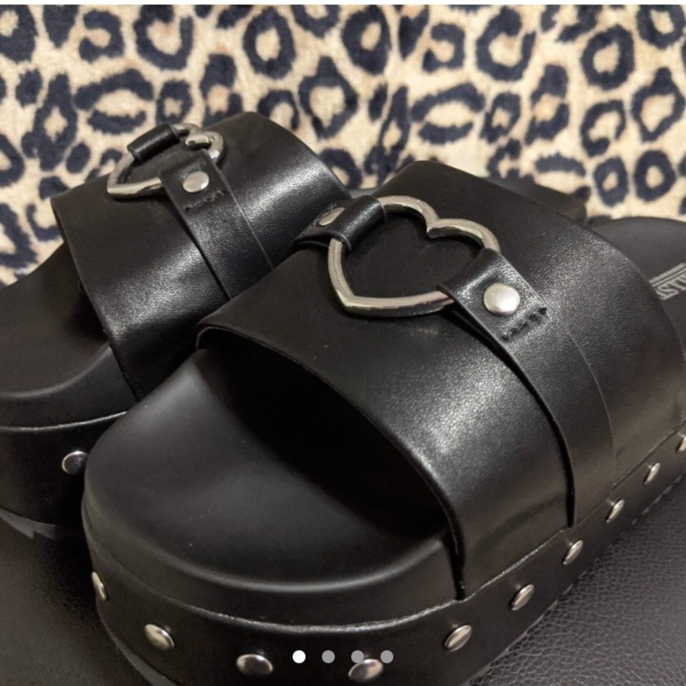 Killstar I Heart Metal Platform Sandal Slides